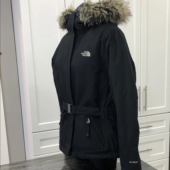 The North Face Black GooseDown Jacket – Detachable Faux Fur Hood – Women’s Small - Picture 5 of 12